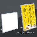Caja de luz de menú de vidrio personalizado